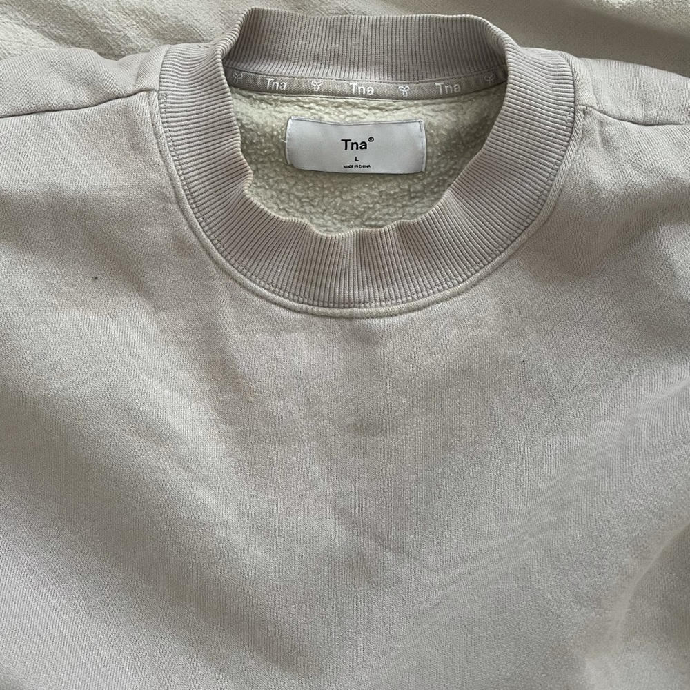 TNA Aritiza Cropped Sweatshirt - Light Grey